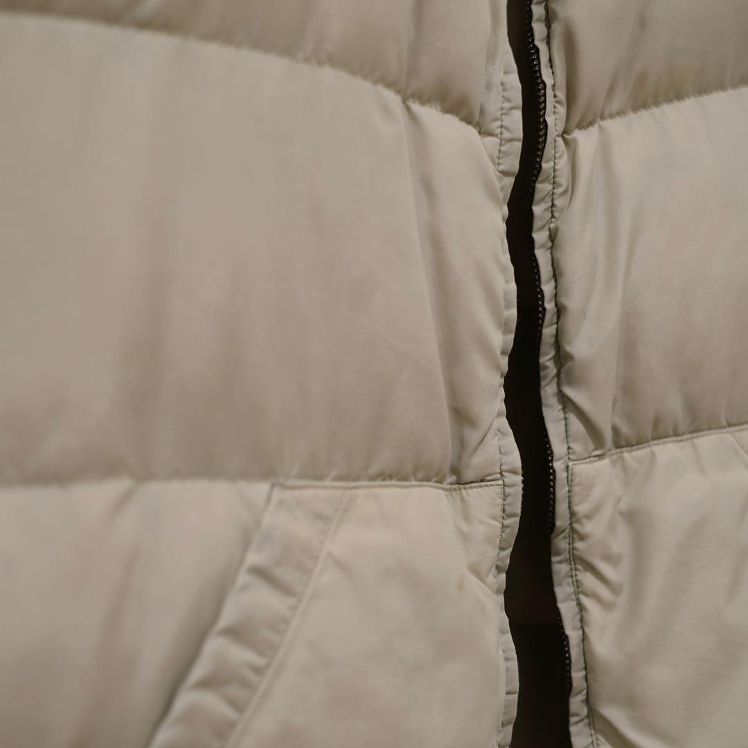 80s エディーバウアー　グースダウンベスト　ナイロン　ベージュ　XL