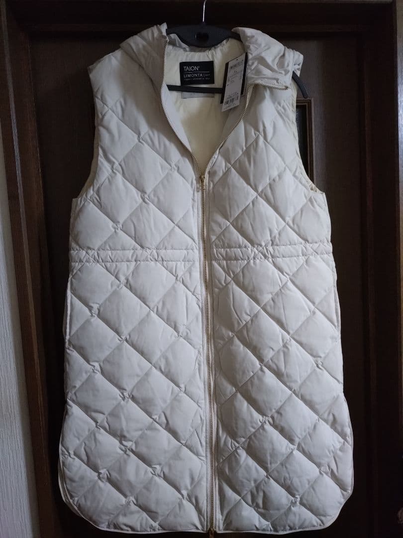 【TAION×UNFILO 】フード付きジレ　XL アイボリー