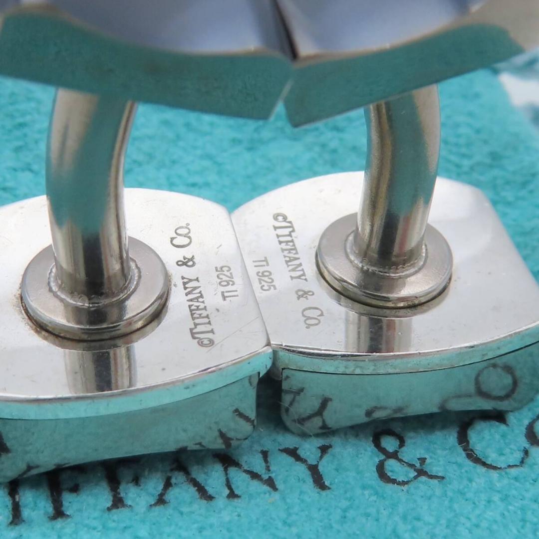 ティファニー 1837 ブラック チタン シルバー カフス リンクス HA556