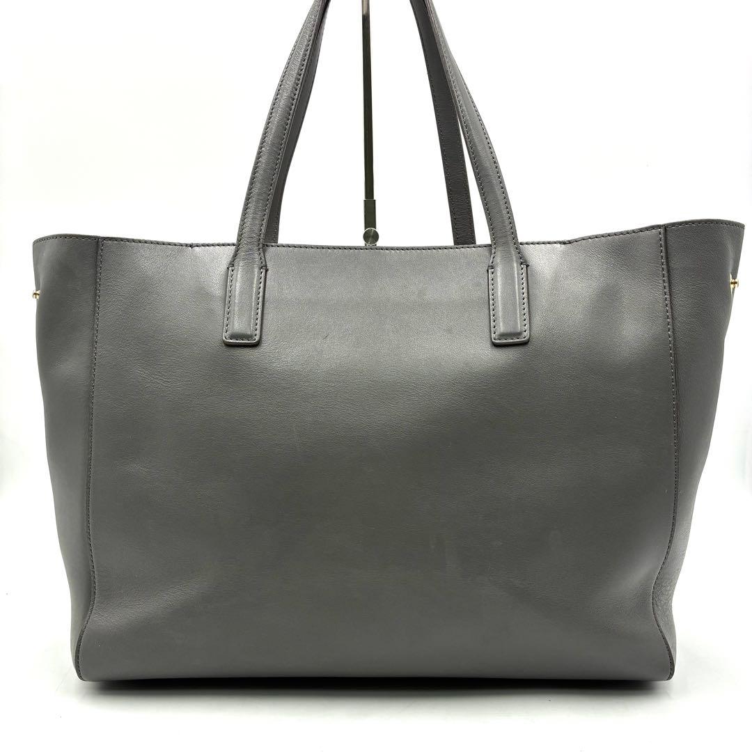 極美品 アニヤハインドマーチ スマイル トートバッグ 肩掛け レザー グレー