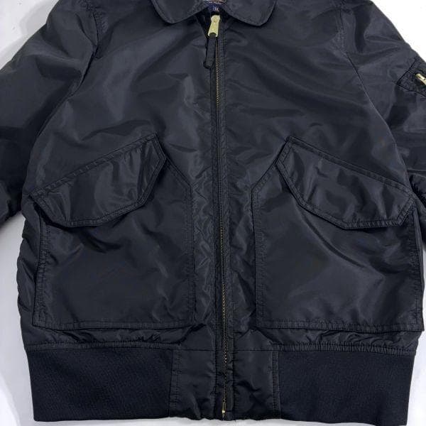 【美品】ALPHA アルファ フライトジャケット L 黒 MA-1 TA0629