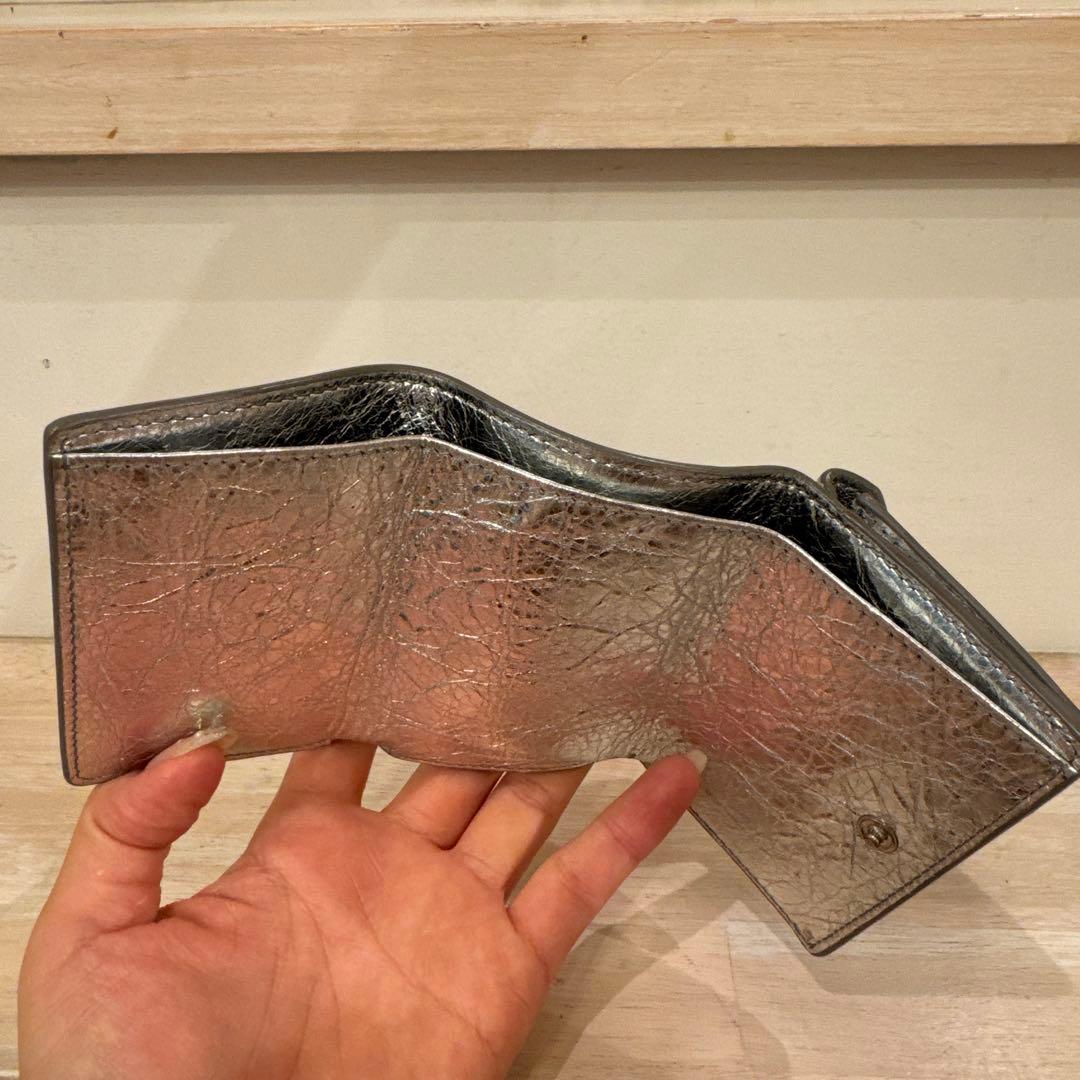 BALENCIAGA シルバー 三つ折り財布