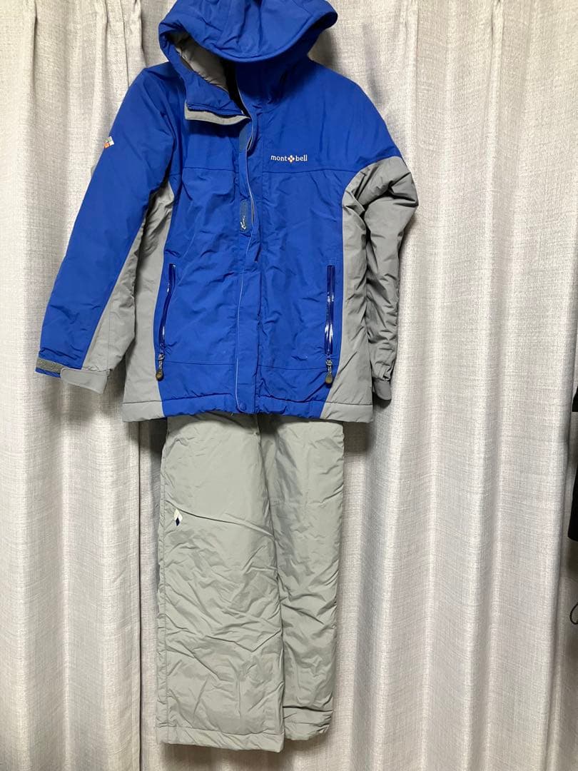 mont-bell スキーウェア 子ども用 青 グレー