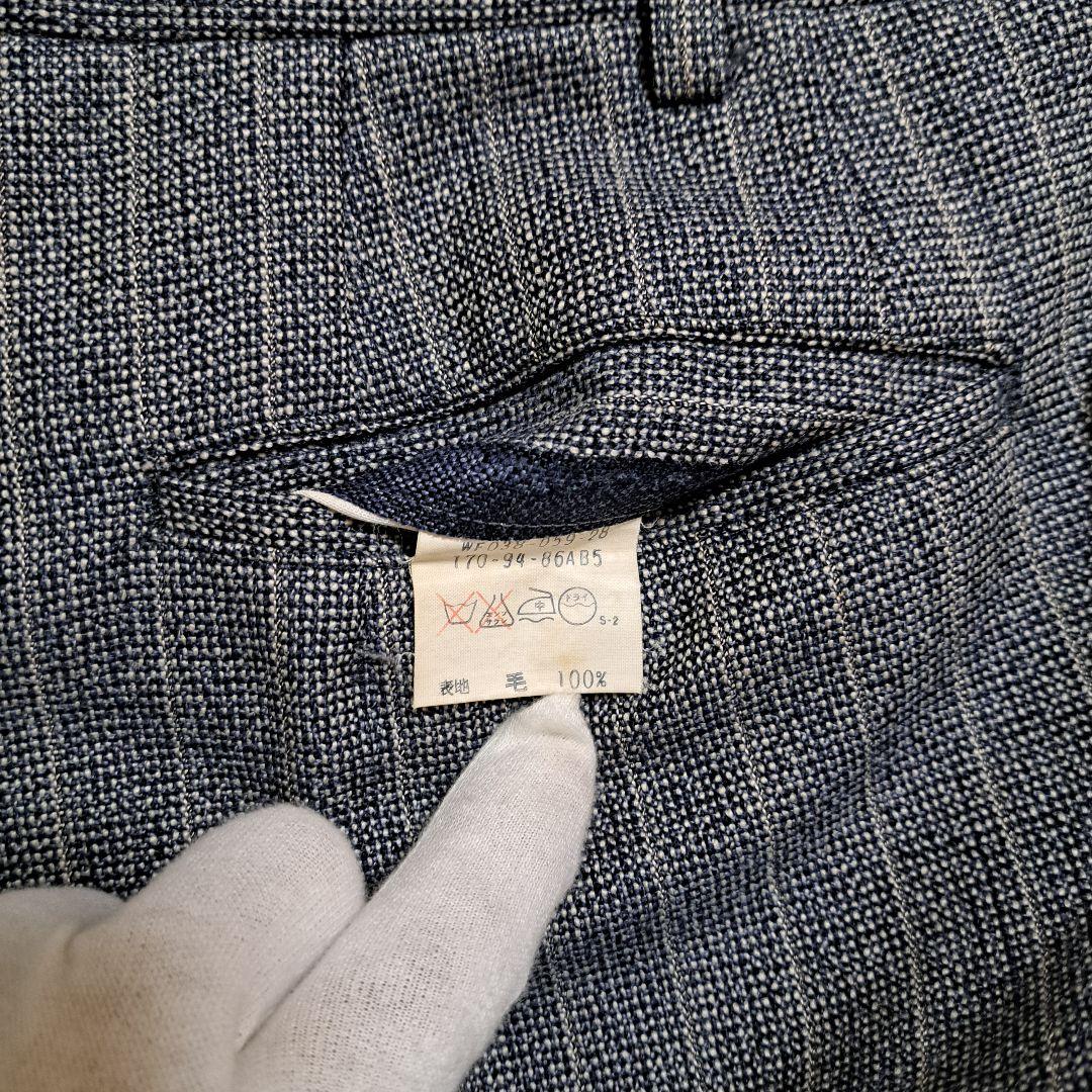 バーバリー セットアップ 3ピース ストライプ グレー ウール 2B 背抜き L