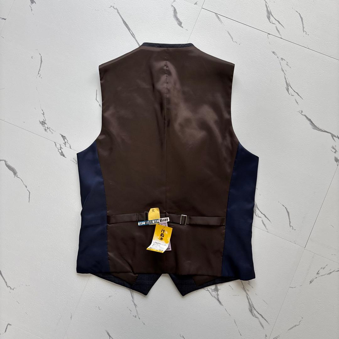 未使用級★現行★P.S.FA スーツ スリーピース ネイビー グレー Y5位