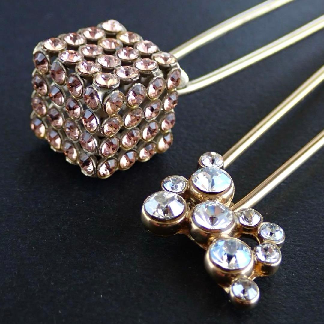 【2本セット】acca アッカ スティック 2つセット ヘアピン スワロフスキー