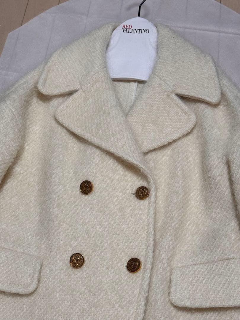 RED VALENTINO 極美品　ホワイト　ブークレコート
