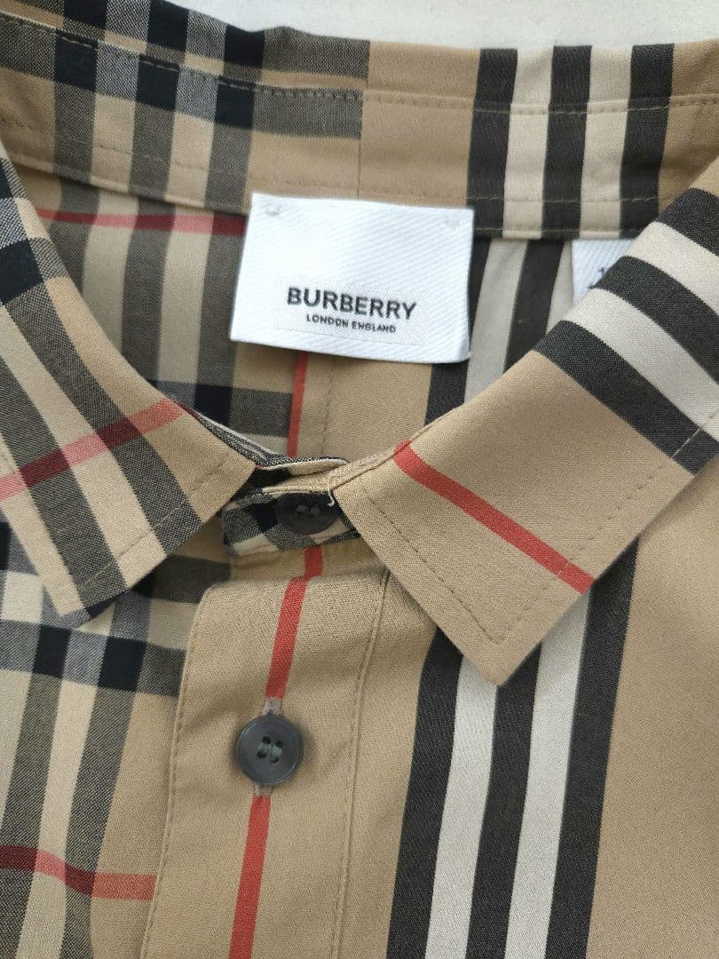 BURBERRY ノバチェック柄ストライプ長袖シャツ 10Y 140㎝