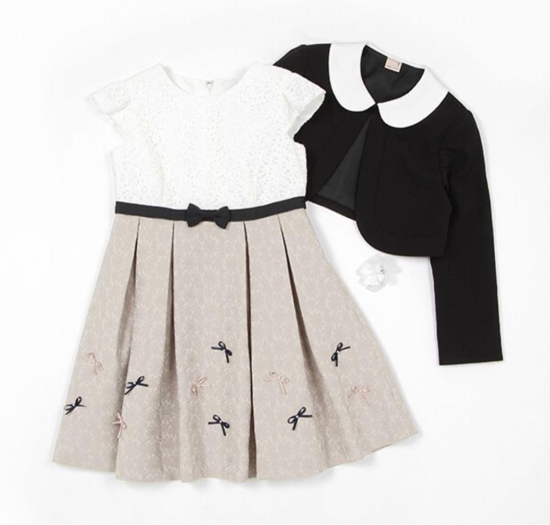 ほぼ新品★プディマイン　フォーマル　ジャガードリボンOP ジャケット　130