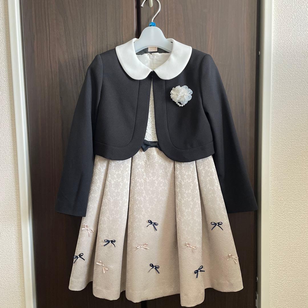 ほぼ新品★プディマイン　フォーマル　ジャガードリボンOP ジャケット　130