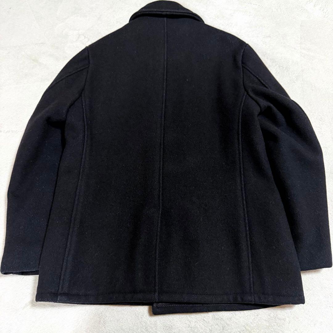 美品★40サイズ★USA製★schott ショット ピーコート黒メンズジャケット