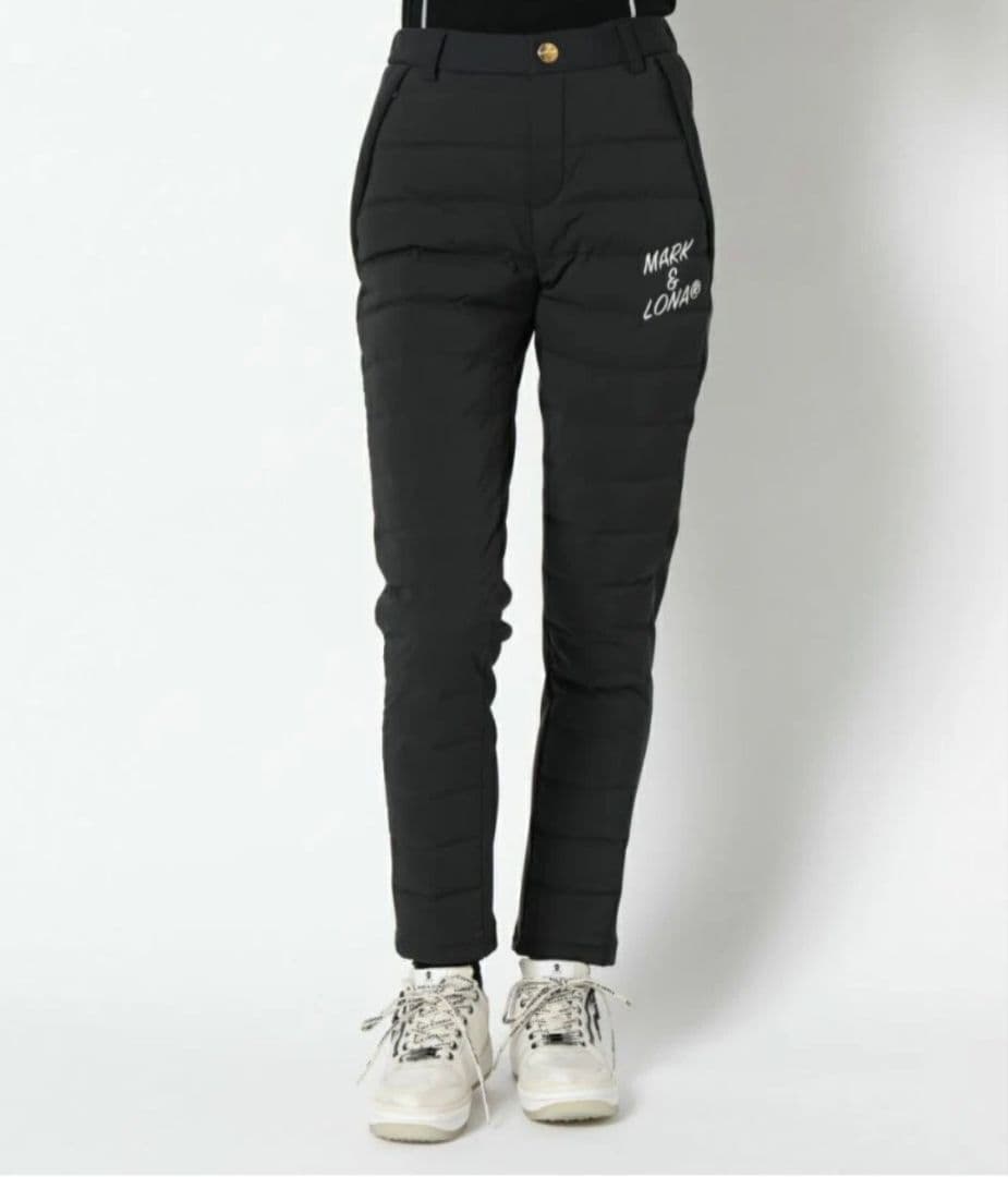 美品✦マークアンドロナ★2023年秋冬ダウンロングパンツ✦ブラック