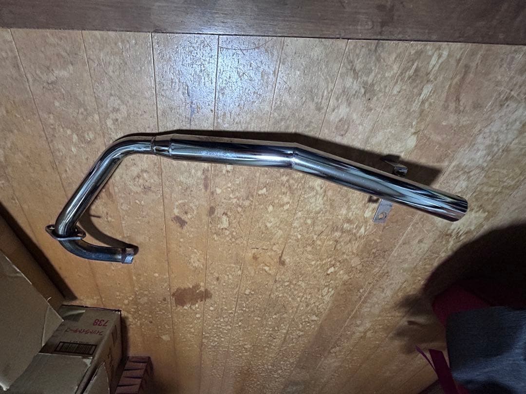 GN125 弾丸マフラー　gn125h 希少 スチール製