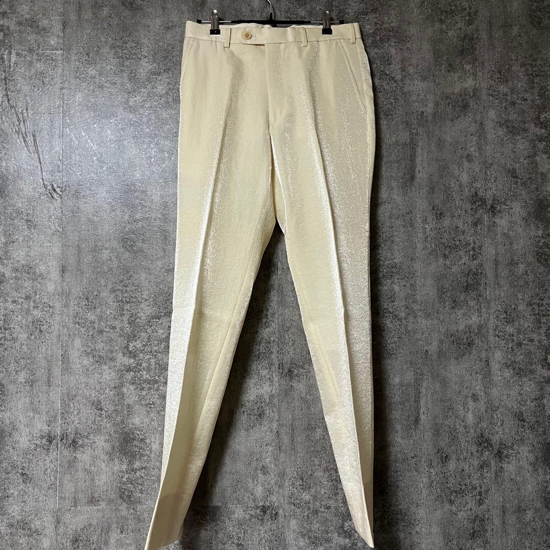 ジャンポールゴルチエ オム オブジェ【極美品】光沢スーツ セットアップ 白系