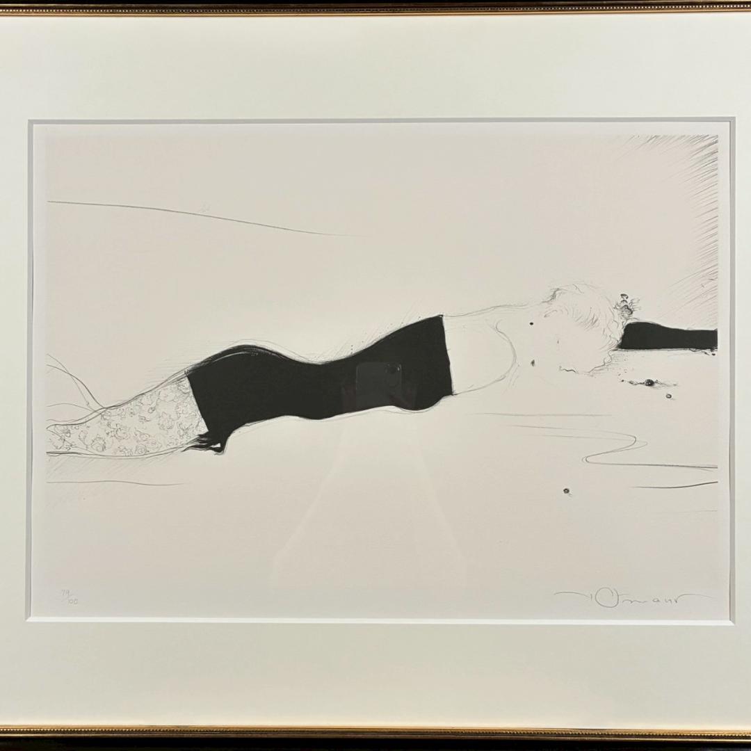 美品 天野喜孝「予感」リトグラフ 直筆サイン入 限定品 お洒落な額装 FF