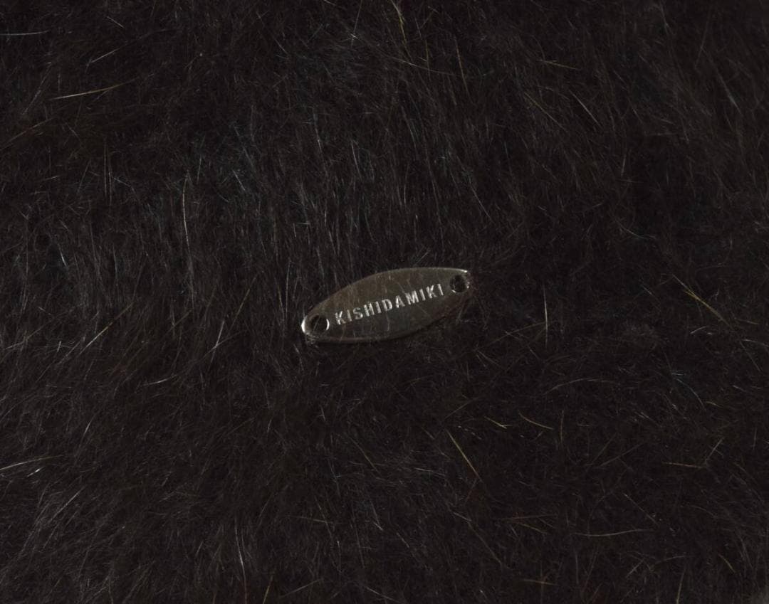 未使用 KISHIDAMIKI キシダミキ アンゴラクロシェハット F ブラウン