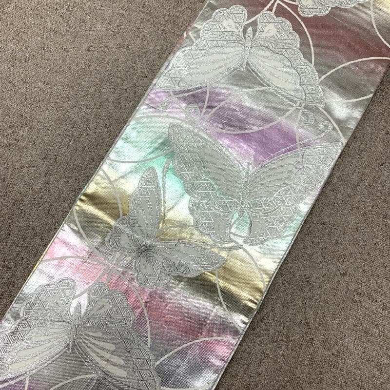 512ag24□七五三 七歳 女児 着物&袋帯 金彩 花 鈴 毬 ピンク□美品