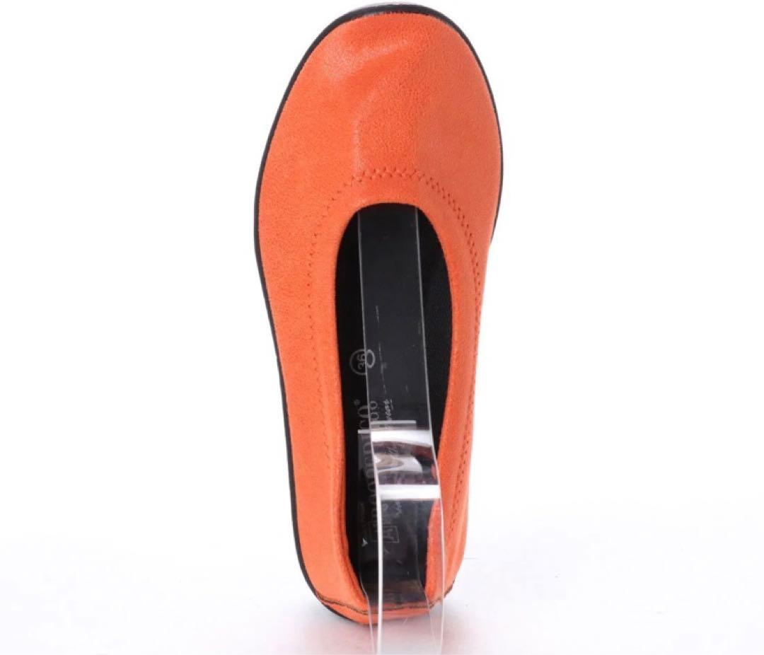 未使用 アルコペディコ バレリーナパンプス 37 オレンジ 完売品