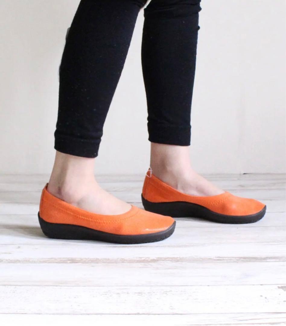 未使用 アルコペディコ バレリーナパンプス 37 オレンジ 完売品