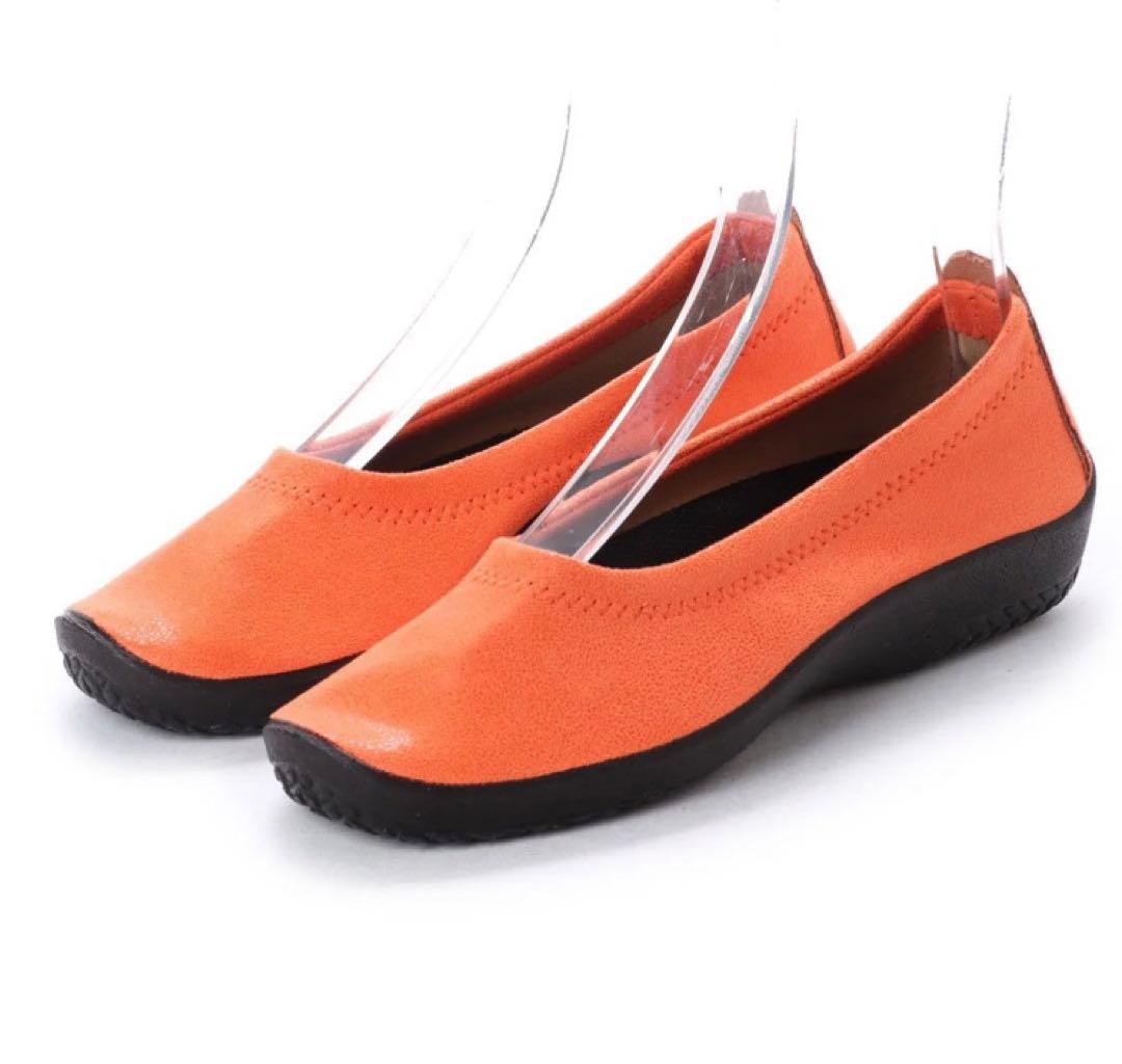 未使用 アルコペディコ バレリーナパンプス 37 オレンジ 完売品