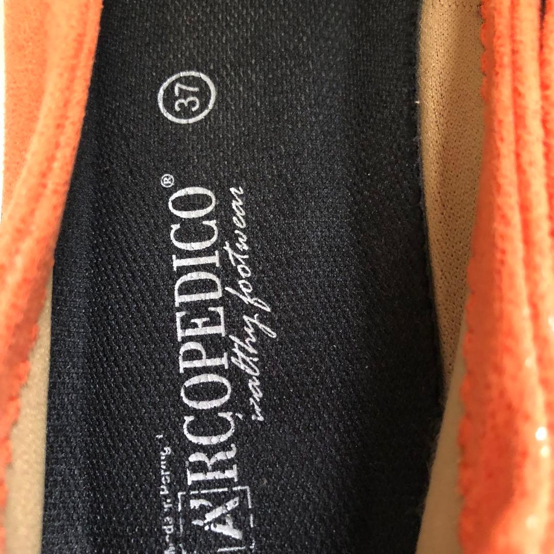 未使用 アルコペディコ バレリーナパンプス 37 オレンジ 完売品