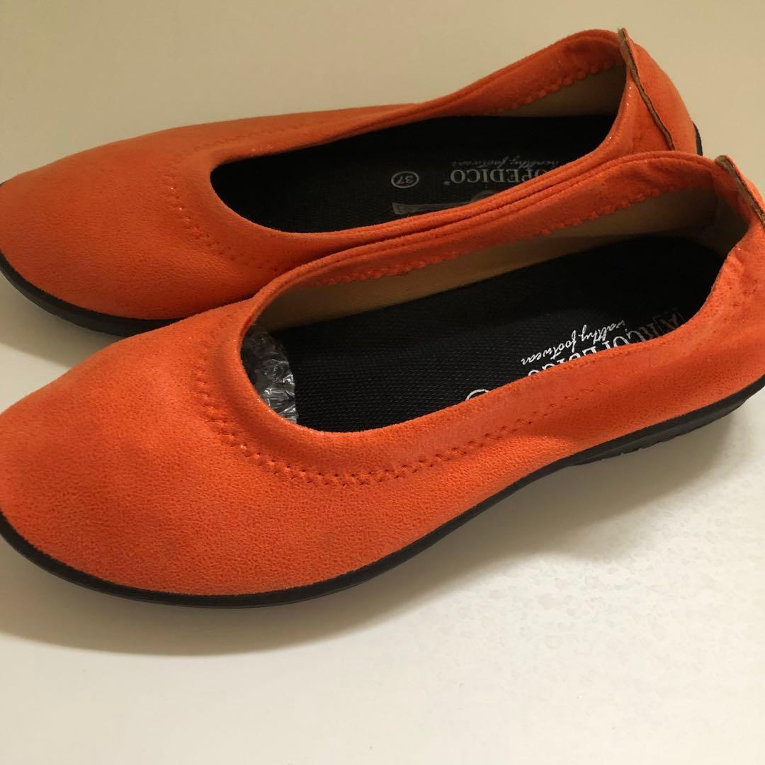 未使用 アルコペディコ バレリーナパンプス 37 オレンジ 完売品