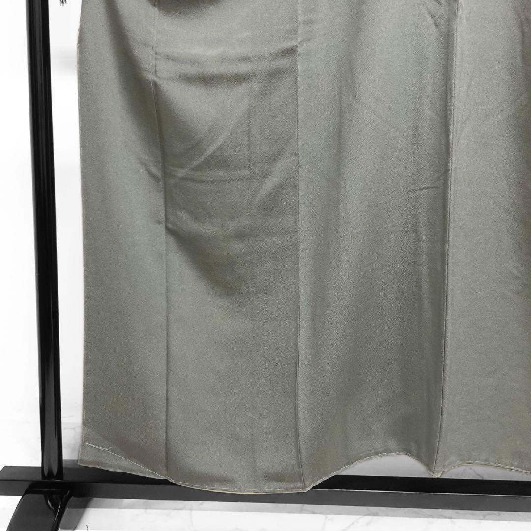 未着用　住田双光　服部光擴　江戸小紋　鮫小紋　グリーン　縮緬　着物　015a d