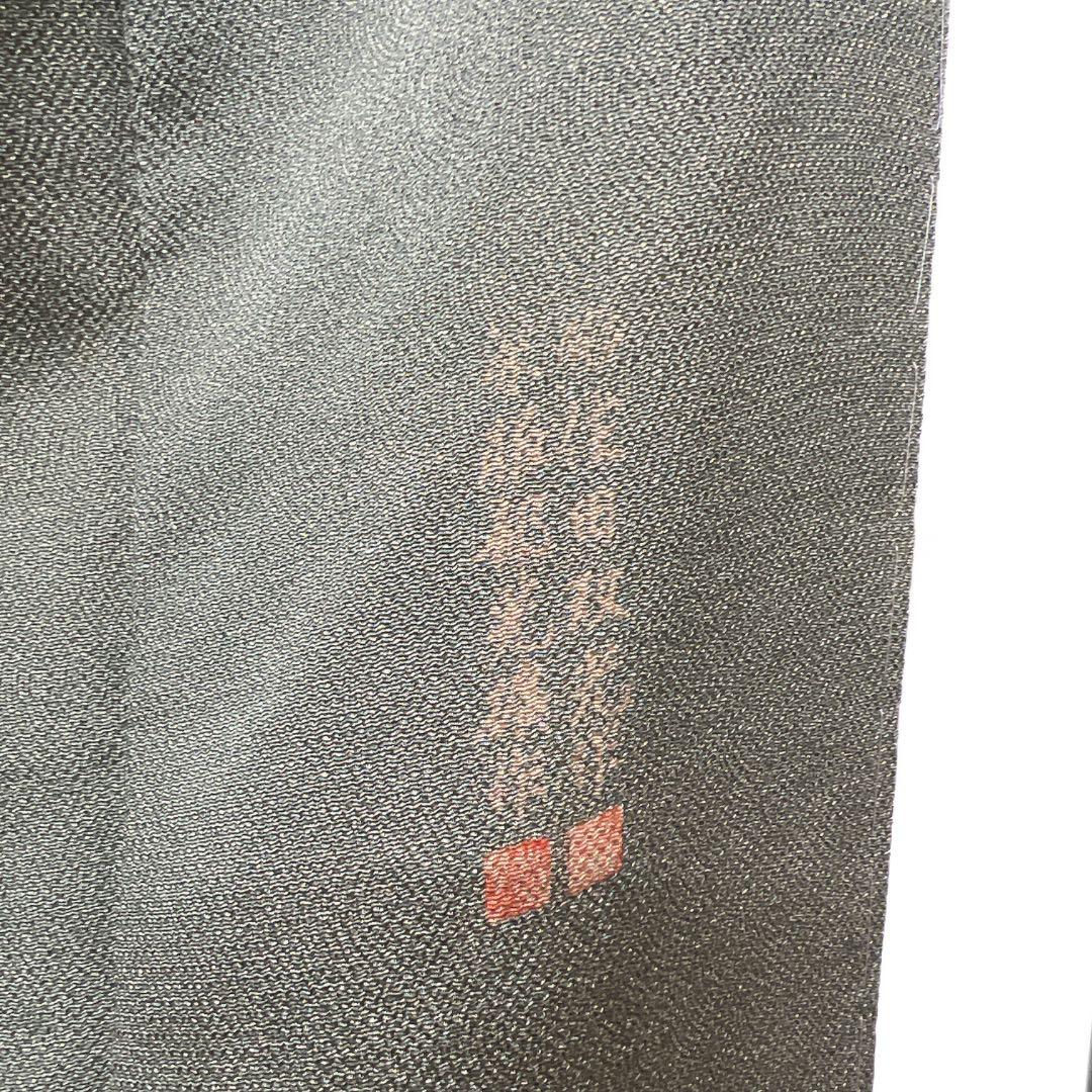 未着用　住田双光　服部光擴　江戸小紋　鮫小紋　グリーン　縮緬　着物　015a d