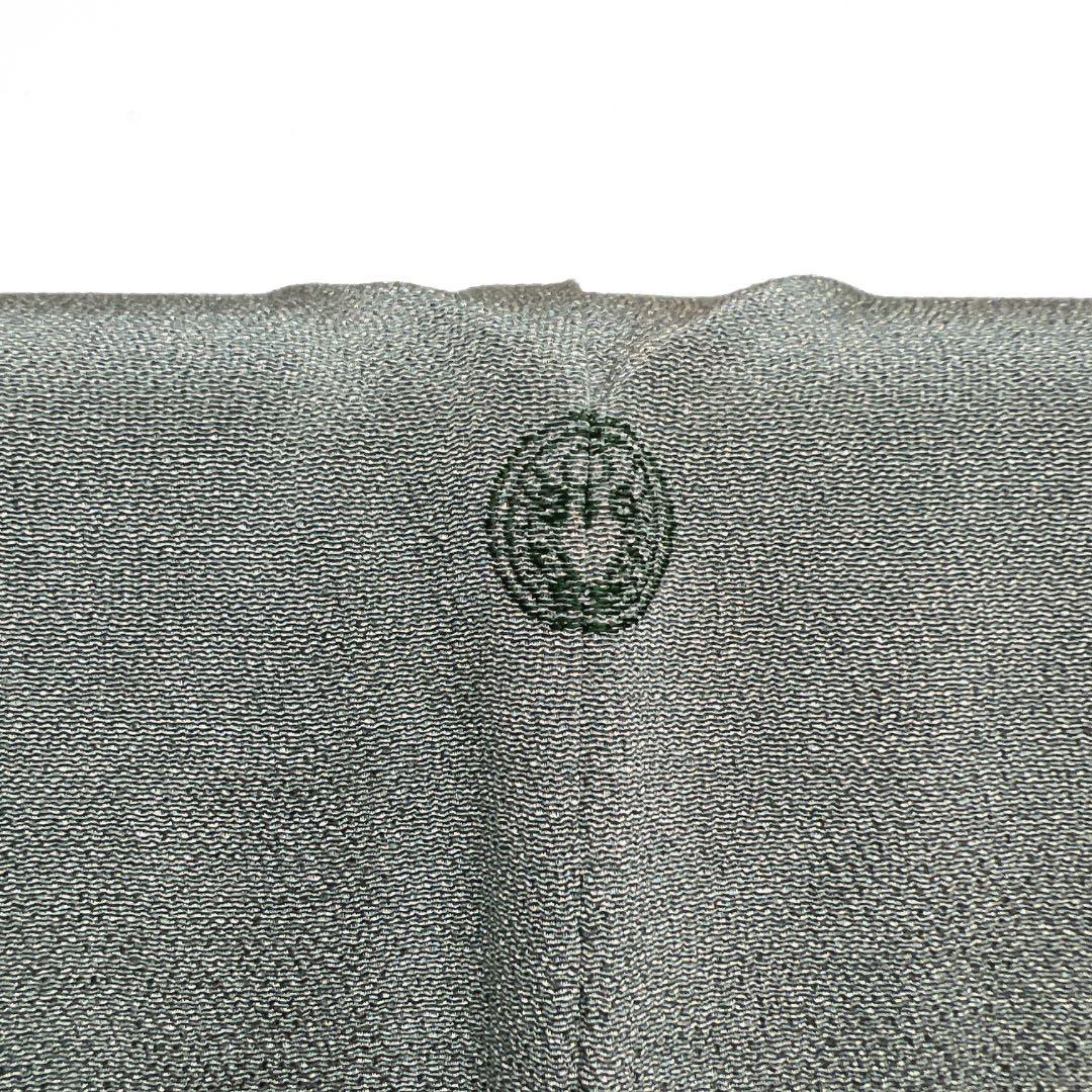 未着用　住田双光　服部光擴　江戸小紋　鮫小紋　グリーン　縮緬　着物　015a d