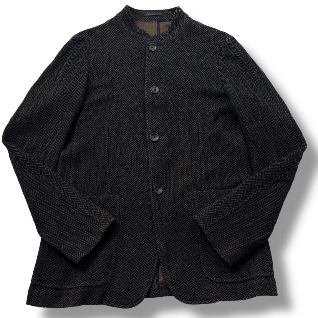 【高級】ARMANI アルマーニ ヘリンボーン　テーラードジャケット M