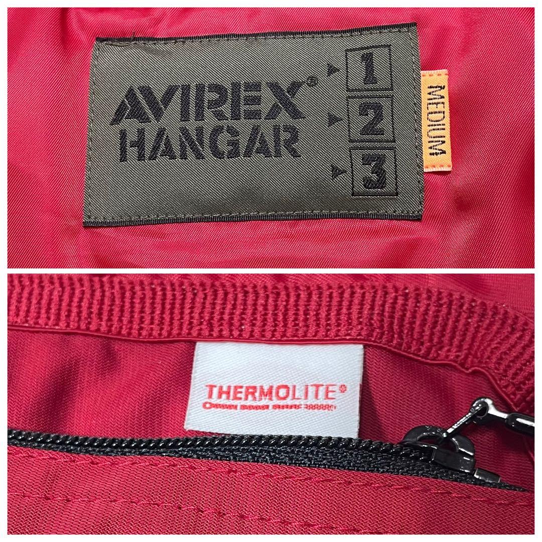 【極美品】 AVIREX トップガン MA-1フライトジャケット レッド M