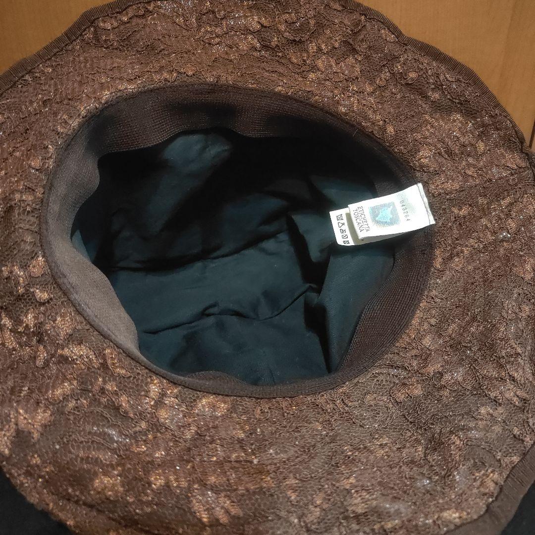 MASNADA ETICHETTA TOSCANレースフリルエッジハットイタリア