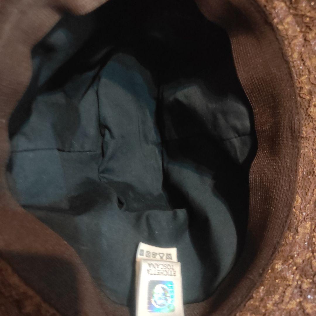 MASNADA ETICHETTA TOSCANレースフリルエッジハットイタリア