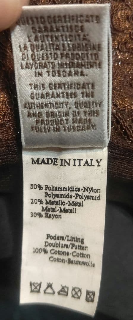 MASNADA ETICHETTA TOSCANレースフリルエッジハットイタリア