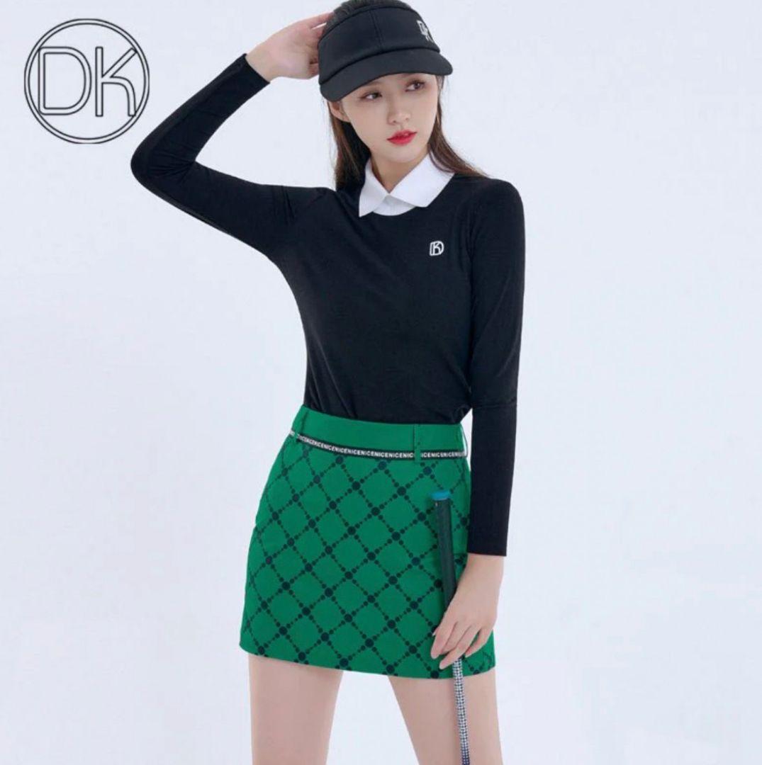 ゴルフウェア レイヤード風 デザイン 上下セット M