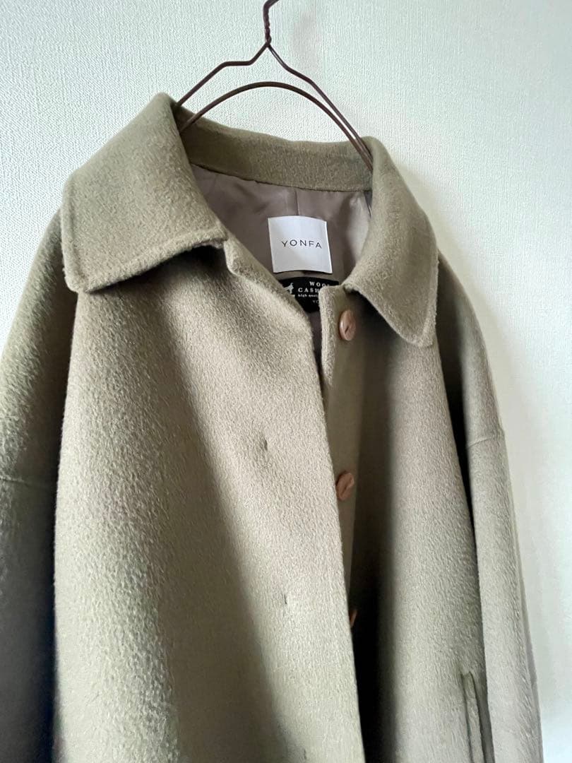 最終価格‼️6万Yonfa カシミアウールドルマンリバーコートジャケット美品