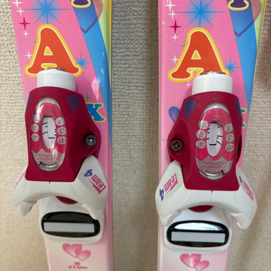 スキージュニア【スキー板ストック靴3点セット　ピンク】