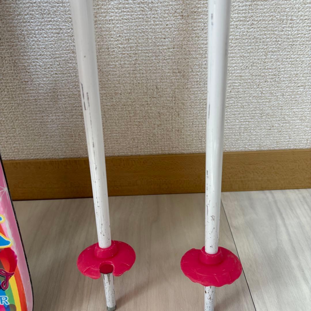 スキージュニア【スキー板ストック靴3点セット　ピンク】