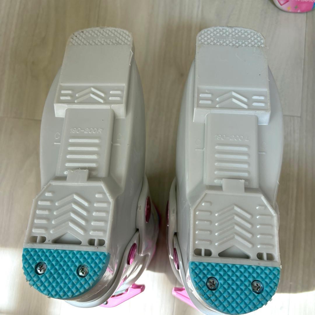 スキージュニア【スキー板ストック靴3点セット　ピンク】