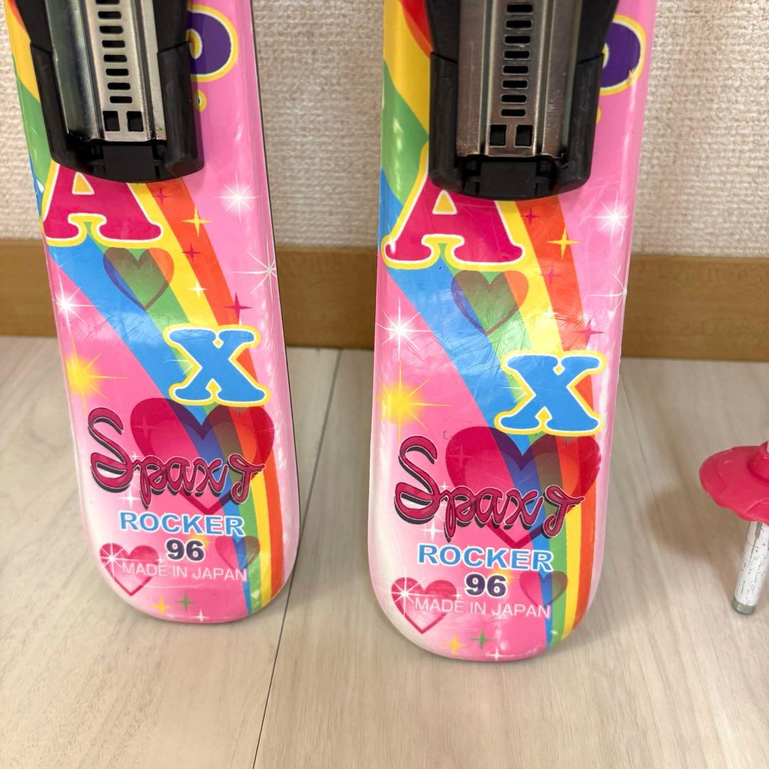 スキージュニア【スキー板ストック靴3点セット　ピンク】