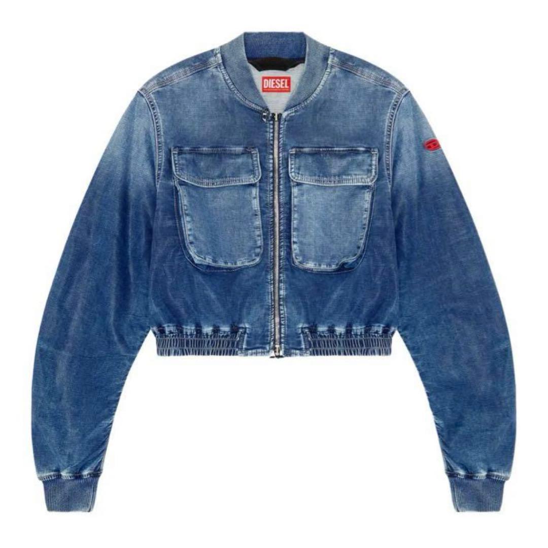 【DIESEL】今季デニムボンバージャケット　ロゴ　ルセラフィム　ユンジン着用♡