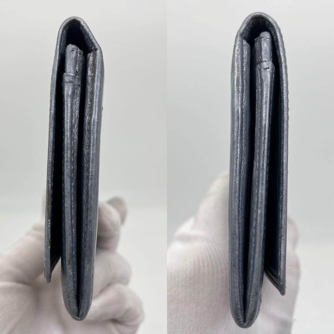 カルティエ 長財布 フラップ ハッピーバースデー ロゴ型押し レザー シルバー