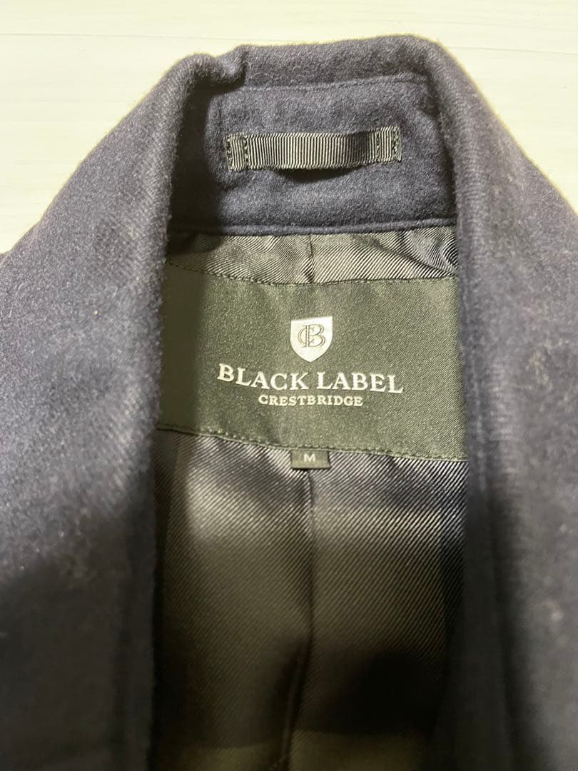 BLACK LABEL CRESTBRIDGE ネイビー ピーコート M