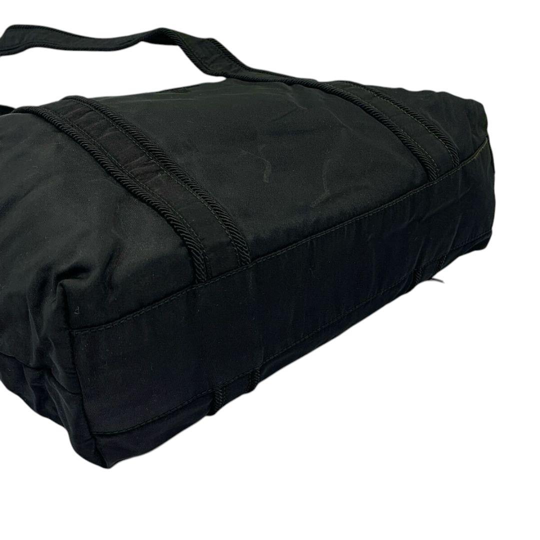 プラダ PRADA ショルダーバッグ 刺繍ロゴ フリンジ 肩掛け ナイロン