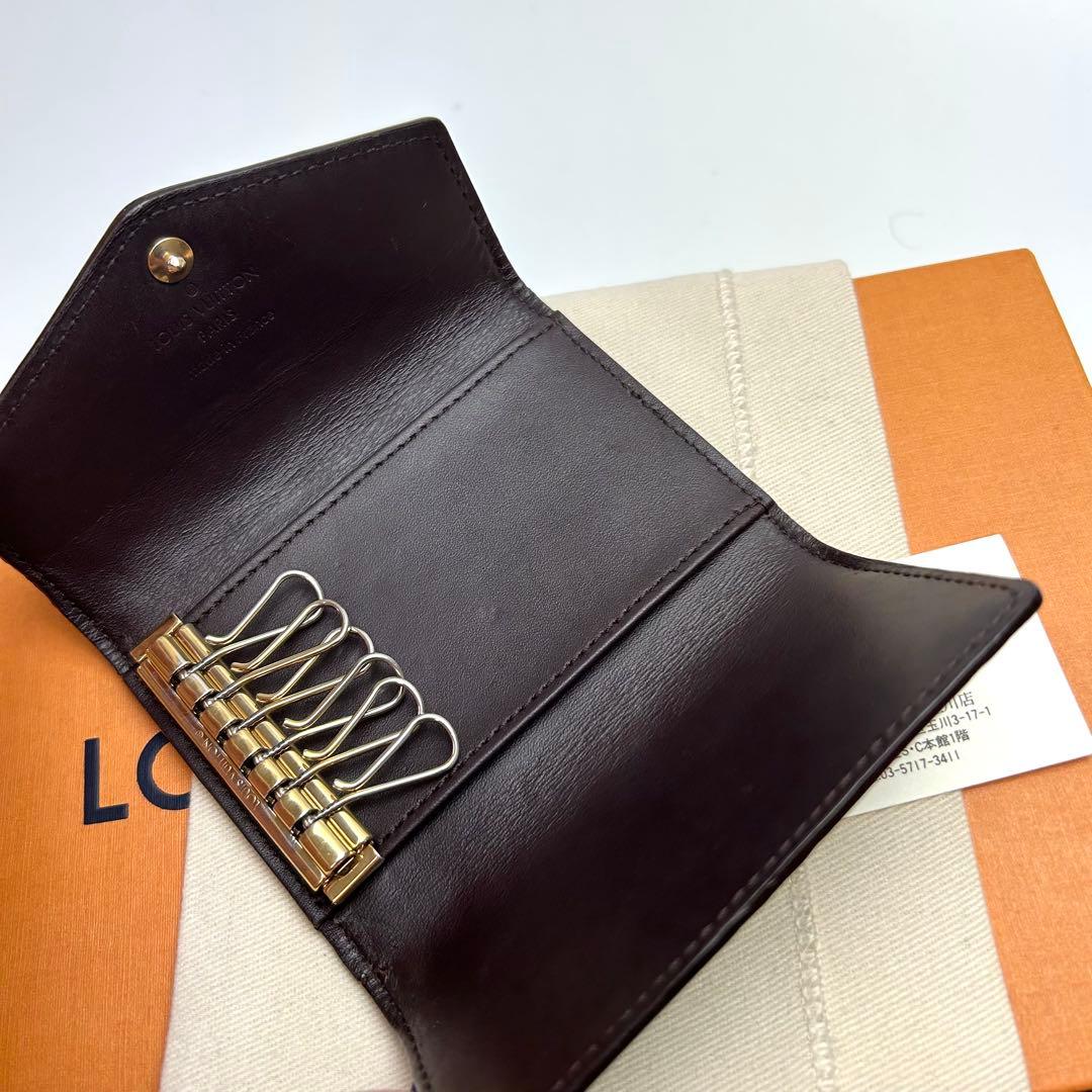 鑑定済 ルイヴィトン ヴェルニ 人気 アマラント キーケース６連