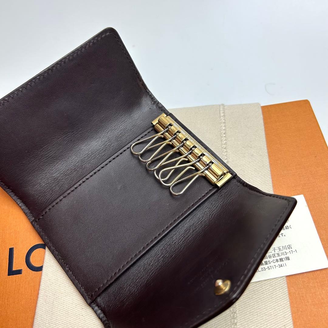 鑑定済 ルイヴィトン ヴェルニ 人気 アマラント キーケース６連