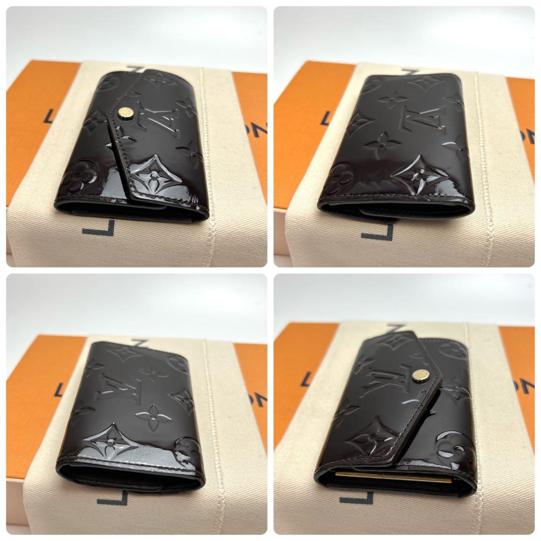 鑑定済 ルイヴィトン ヴェルニ 人気 アマラント キーケース６連