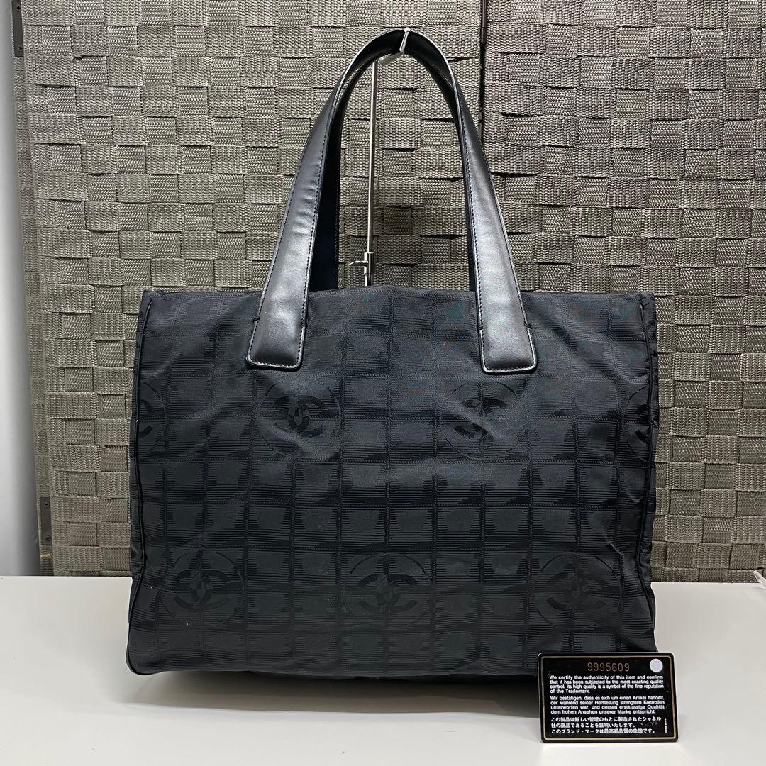 r*♡様 CHANEL ニュートラベルラインMM シャネル ブラック トートバッ