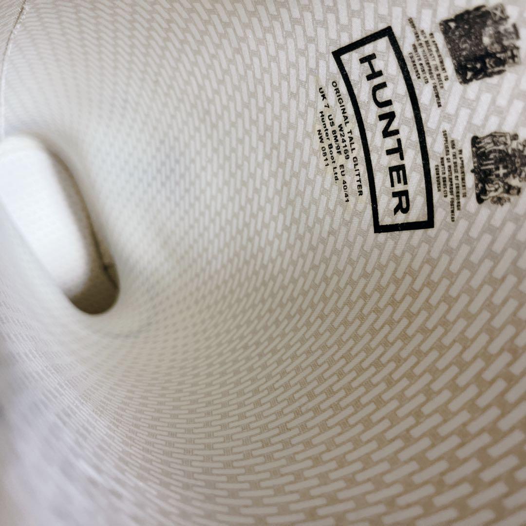 HUNTER ハンター　レインブーツ　長靴　ブーツ　ラバー　ラメ　ブラック