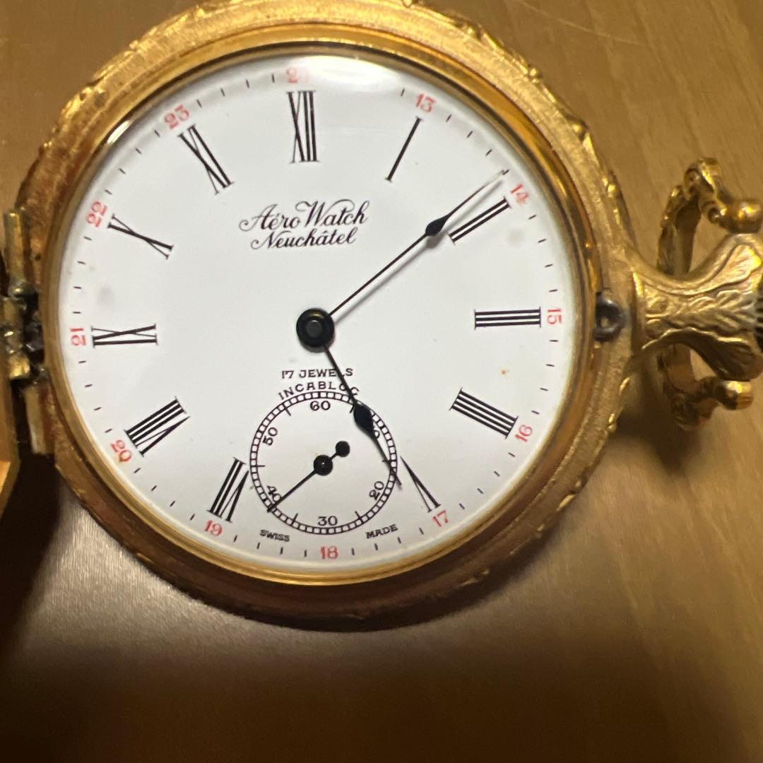 懐中時計　アンティーク　AERO WATCH